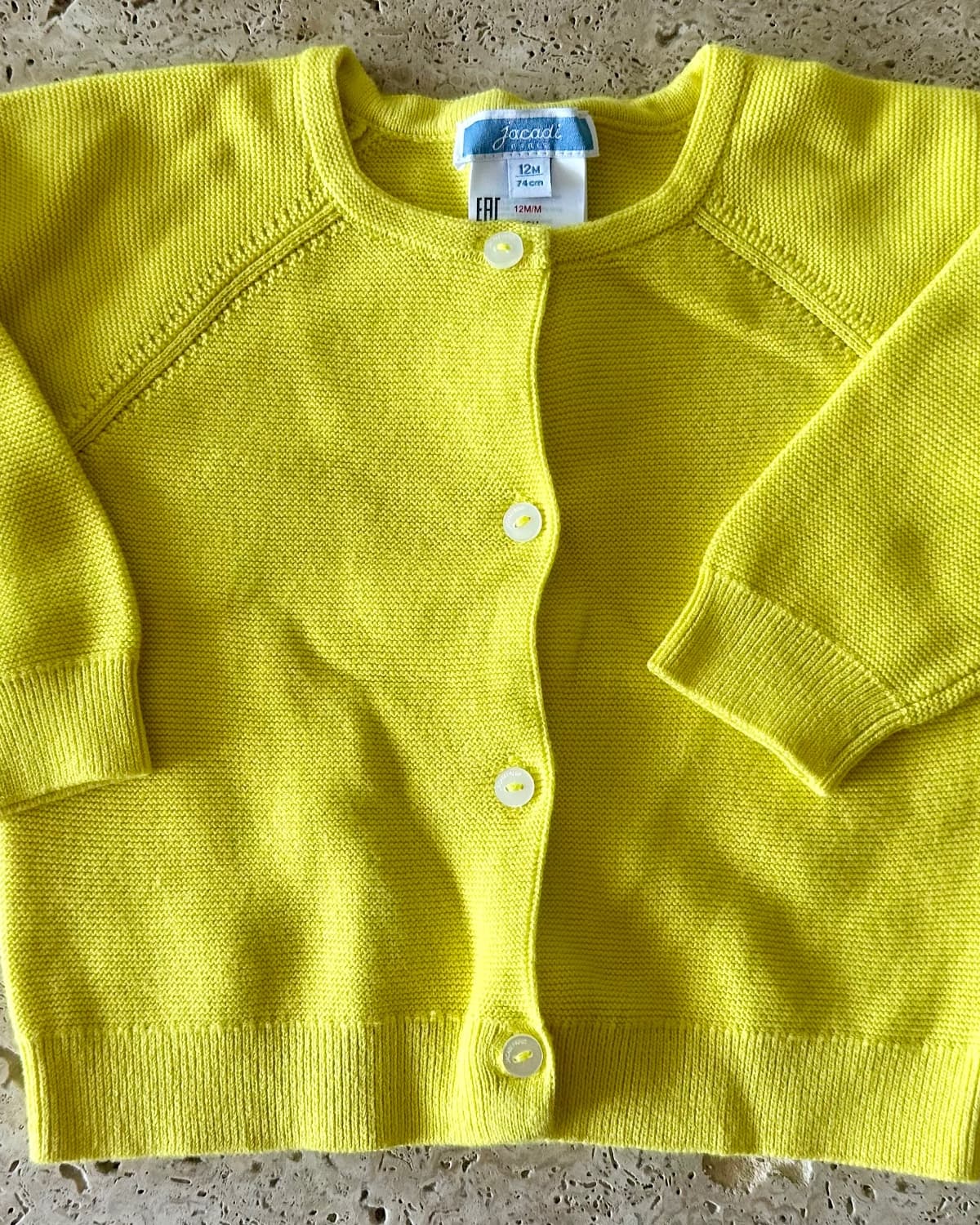 Cardigan Jacadi jaune neuf jamais porté sans étiquette