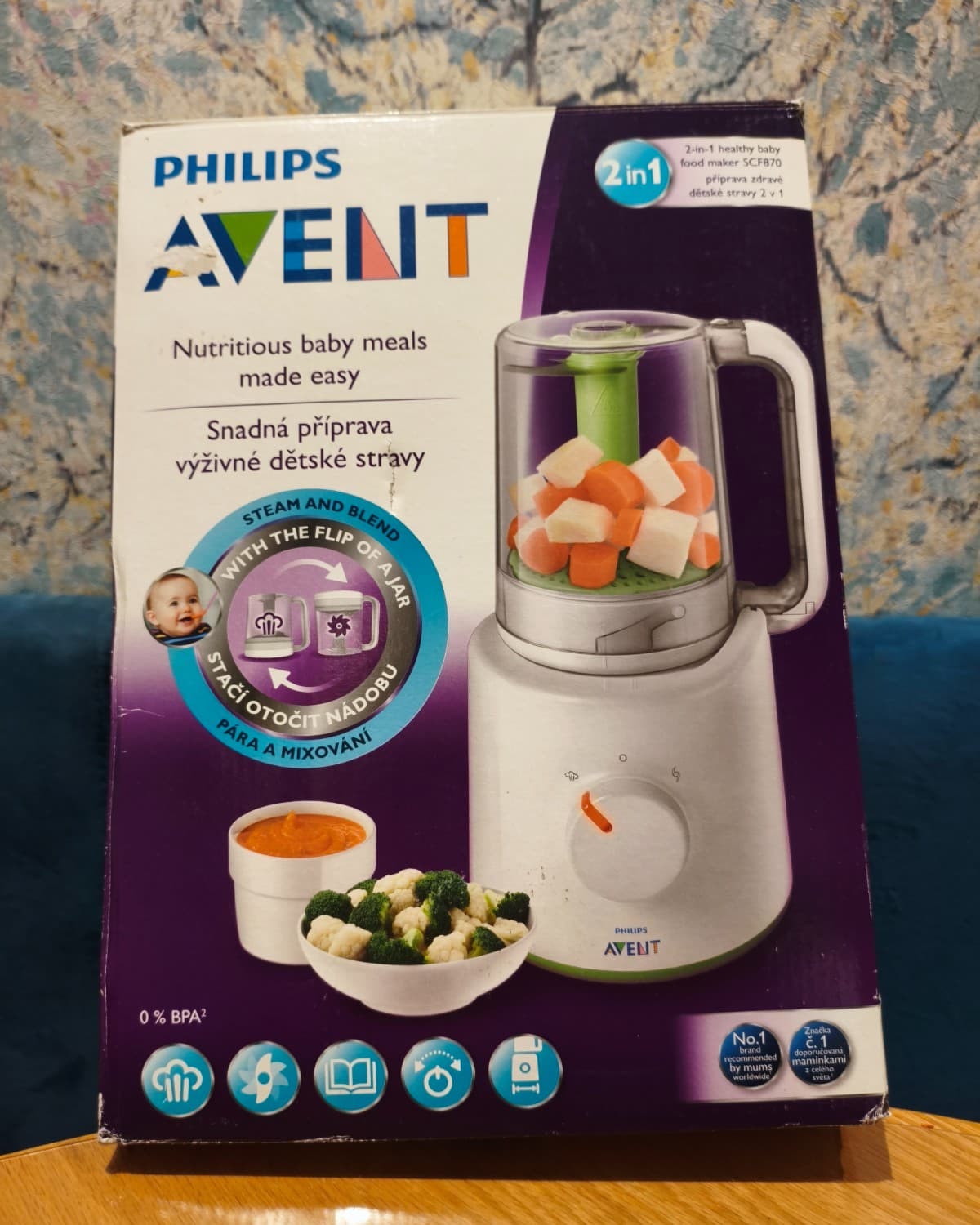 Philips Avent robot cuiseur-vapeur + mixeur 2 en 1 pour bébé