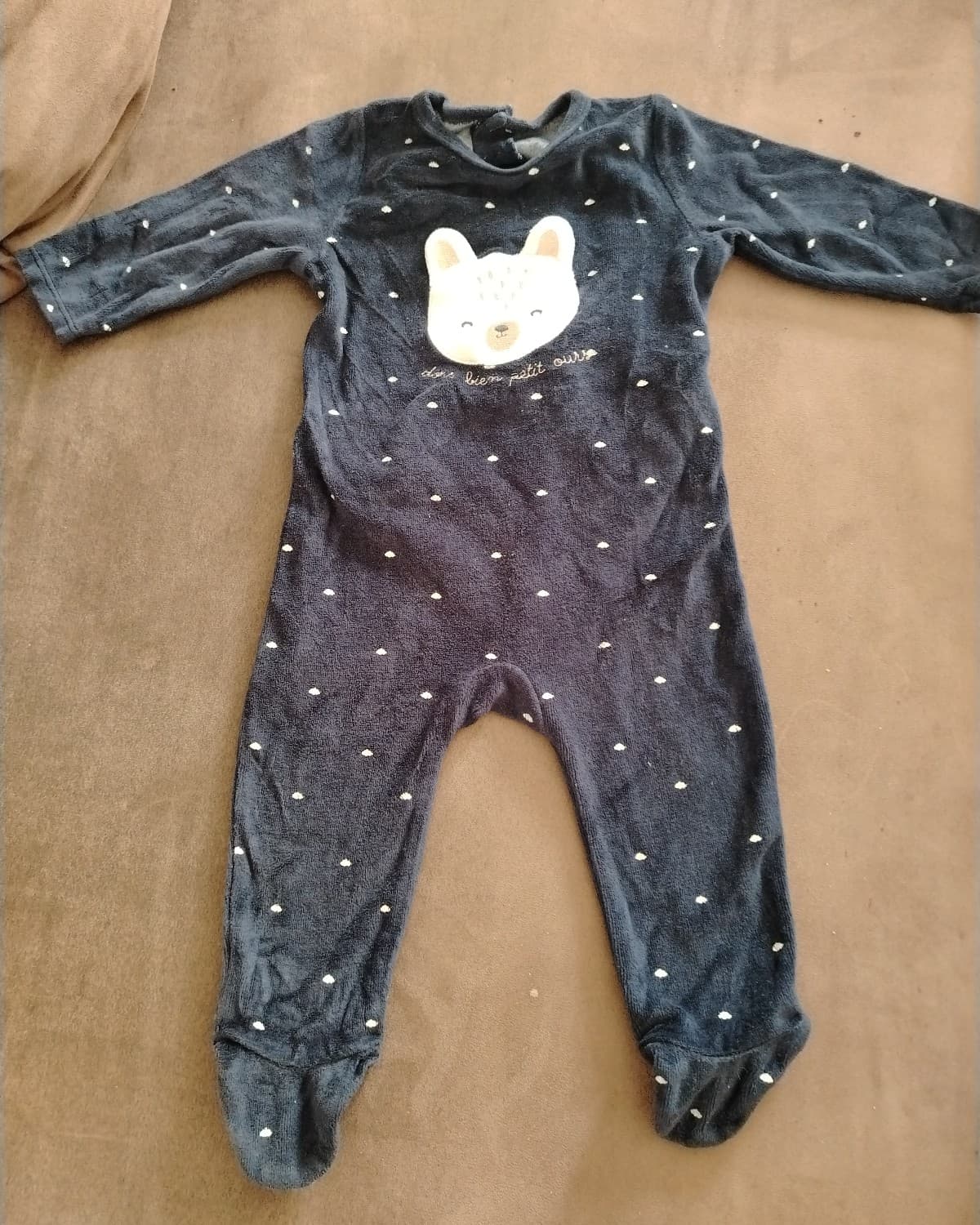 Pyjama ours chaud 9 mois