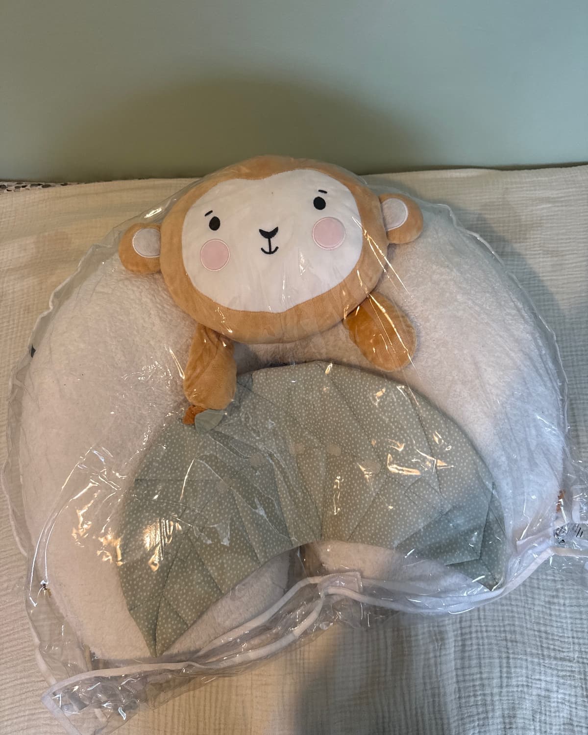 Coussin bébé des découvertes - écru
