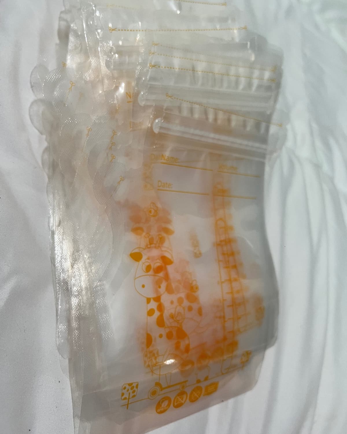 Sachets de conservation du lait maternel