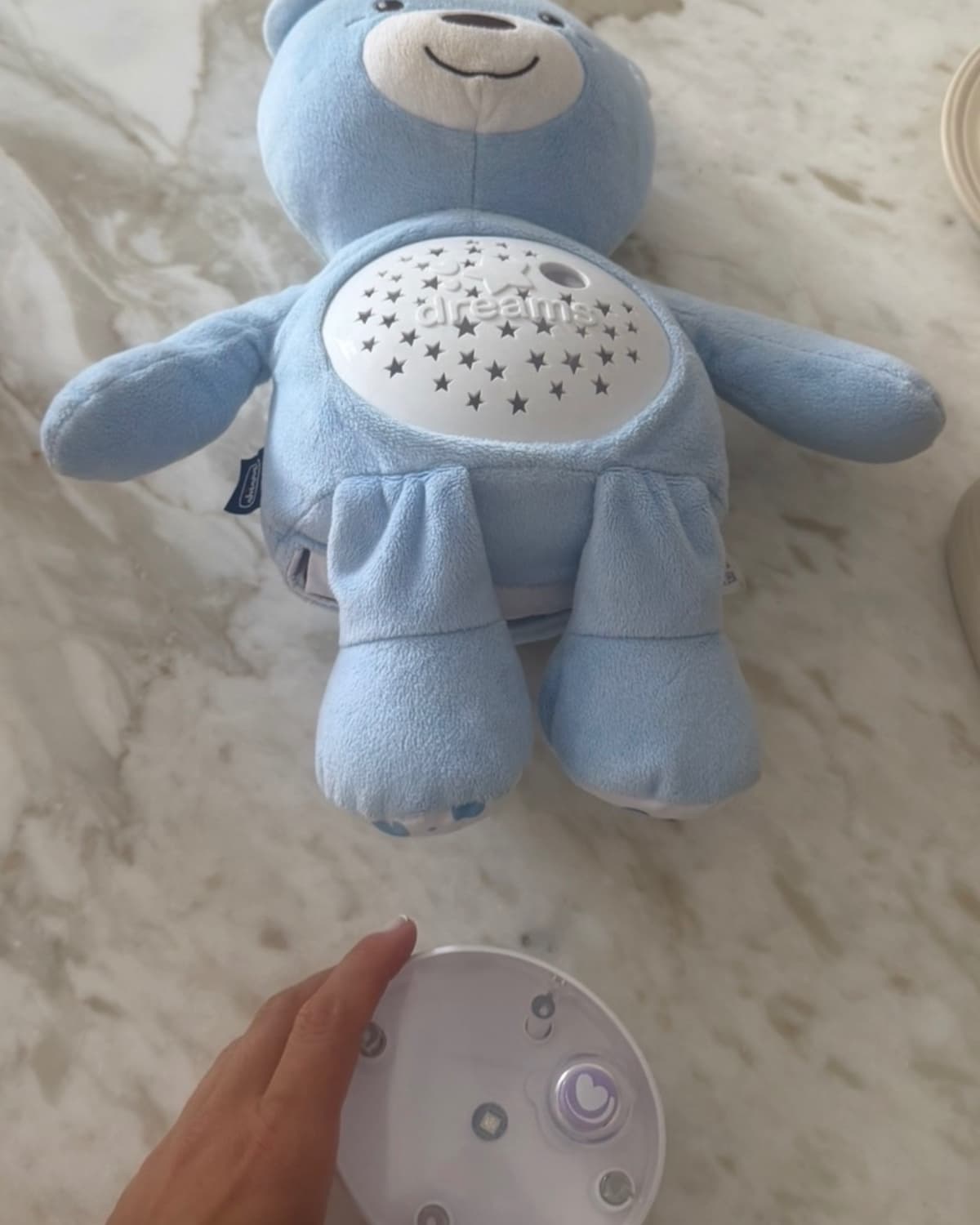 Peluche musicale bleue