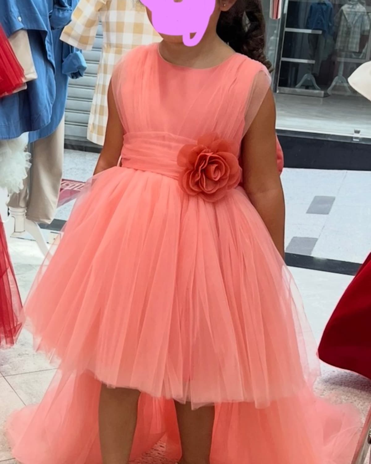 Robe de princesse corail taille 5/6 ans