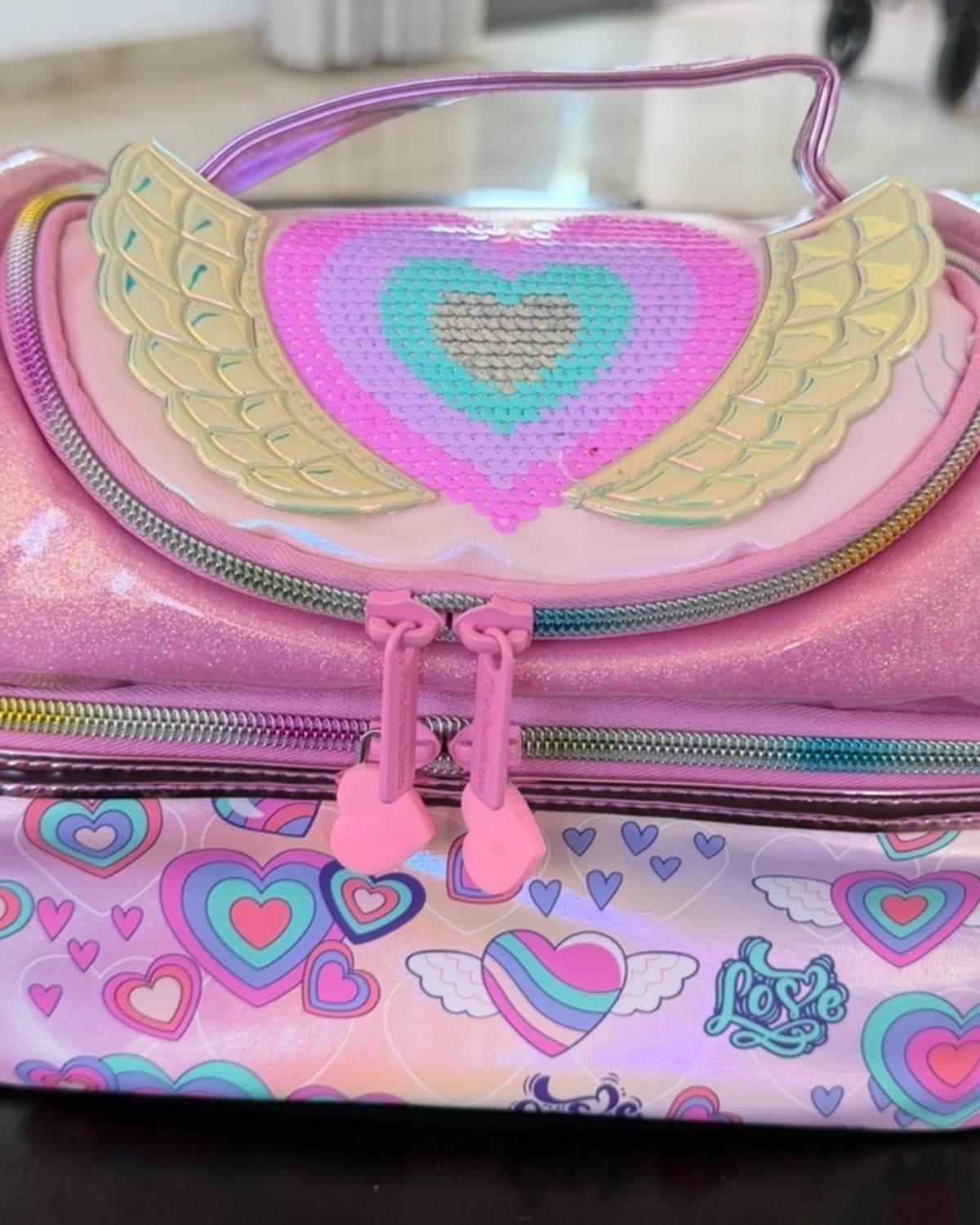 Sac de goûter rose fille