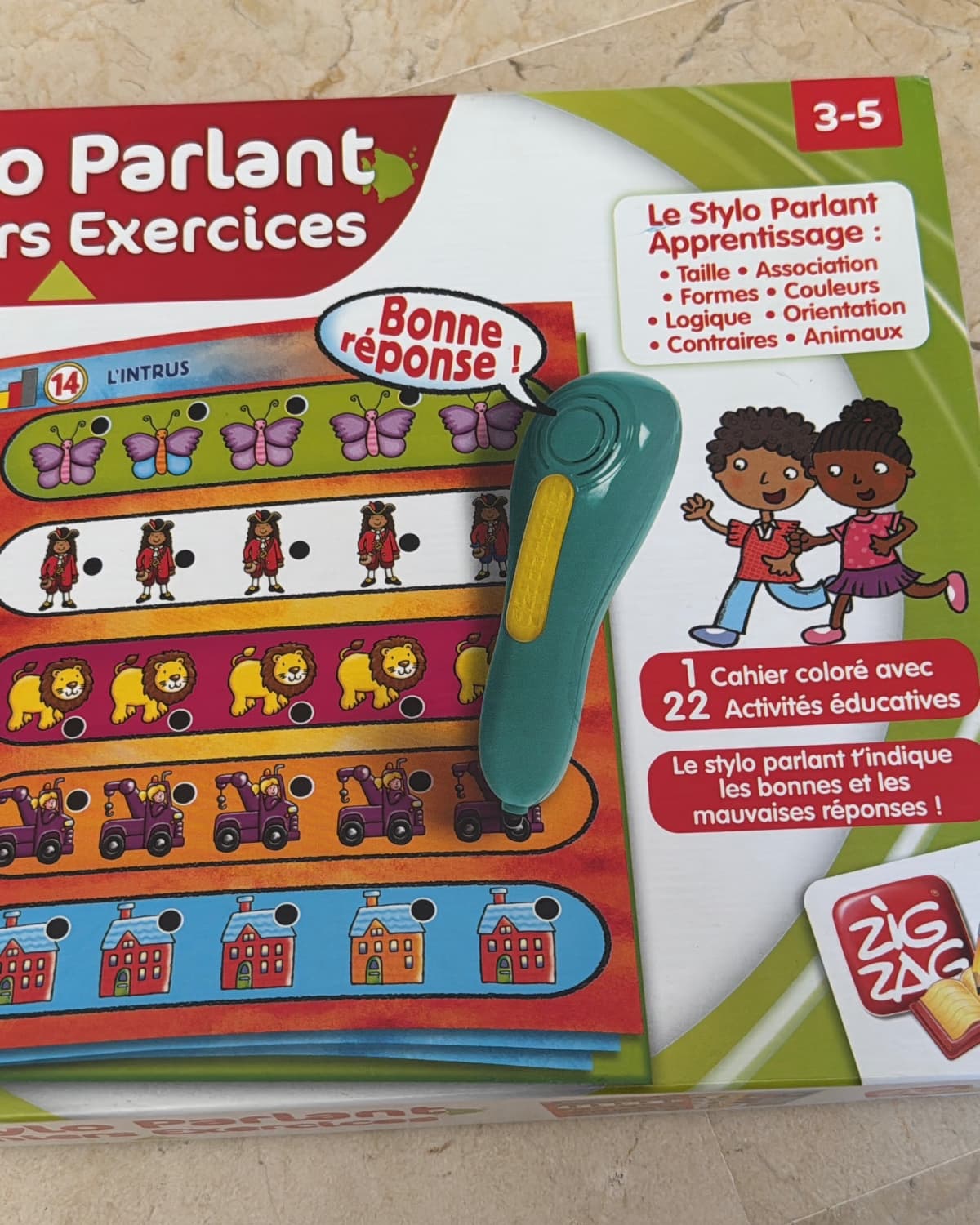 Stylo parlant Zig Zag 3-5 ans