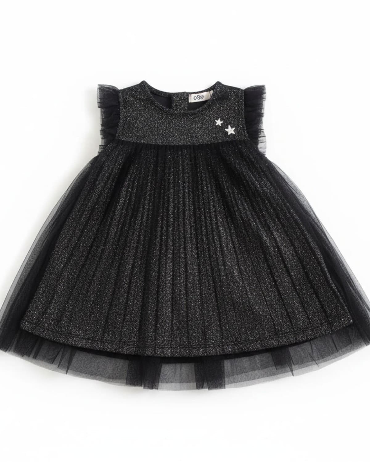 Robe bébé fille noire à paillettes scintillantes