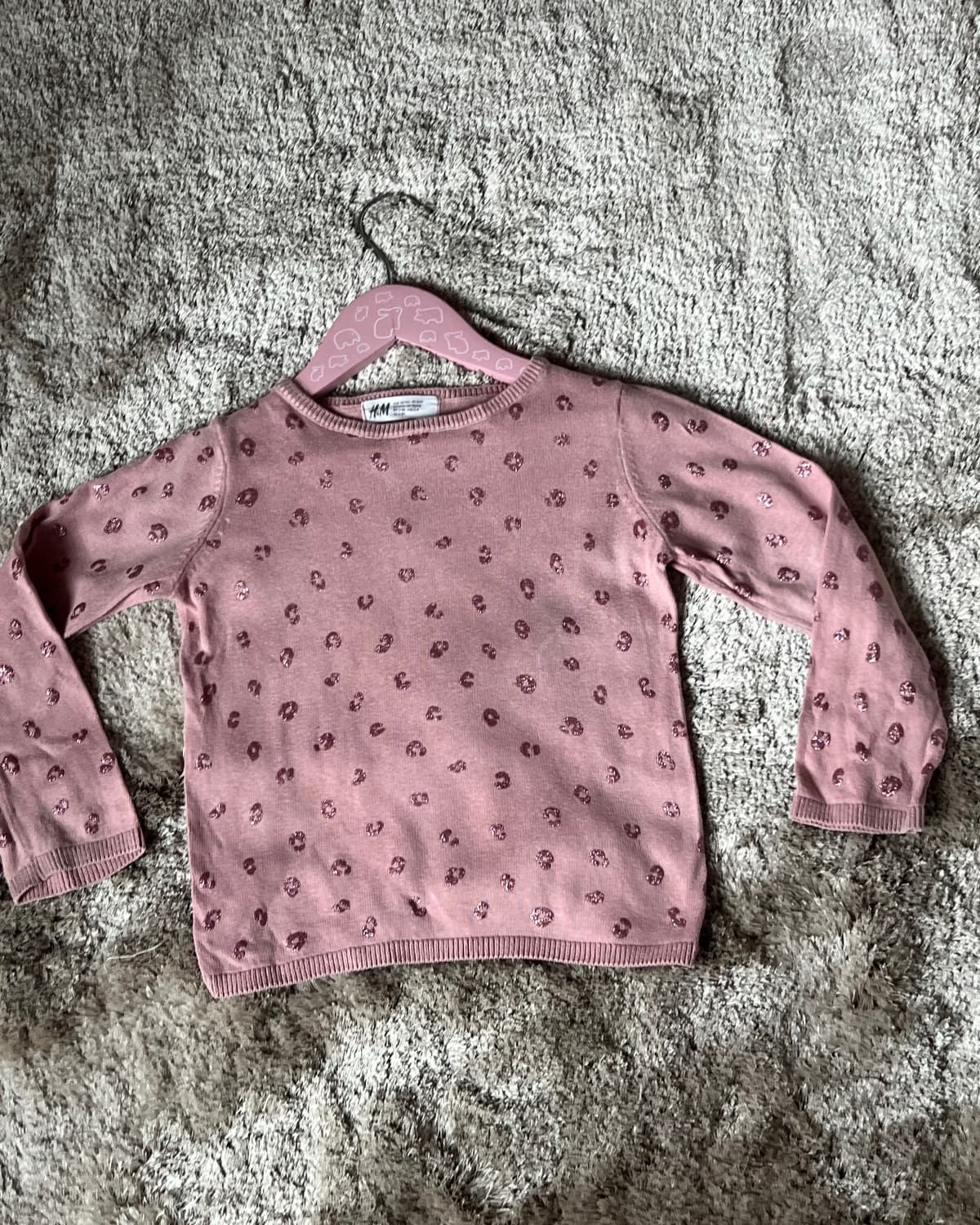 Haut h&m rose tigrée brillant 98/104cm