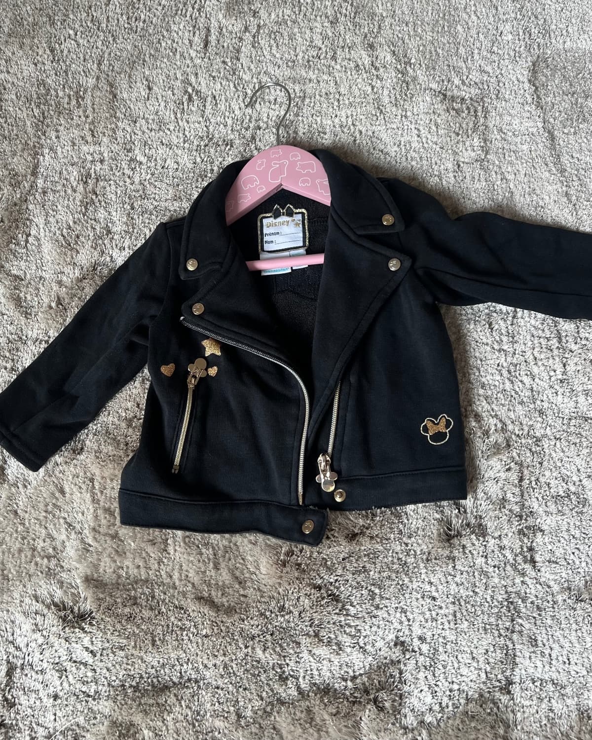 Perfecto noir et strass