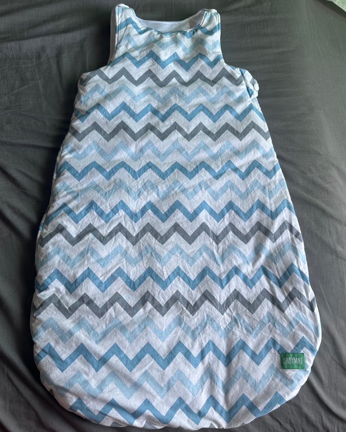 Gigoteuse – Zig Zag Bleu Ciel Et gris 6/18mois