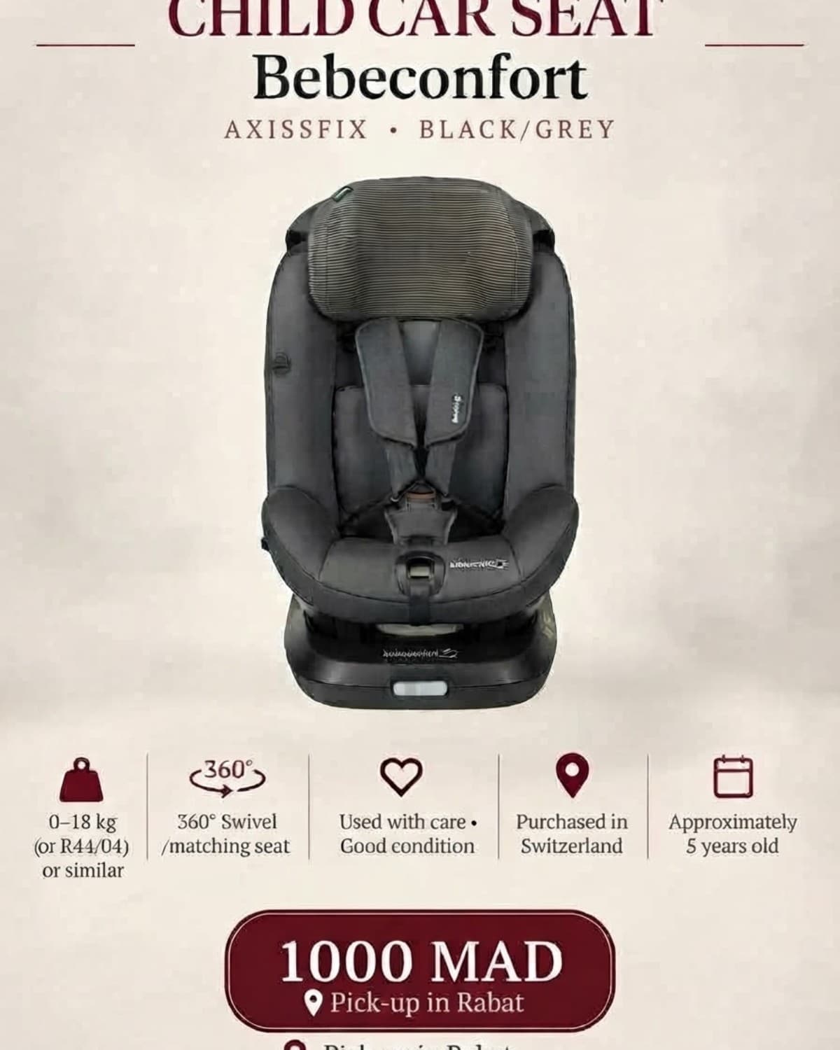 AxissFix i-Size Car Seat