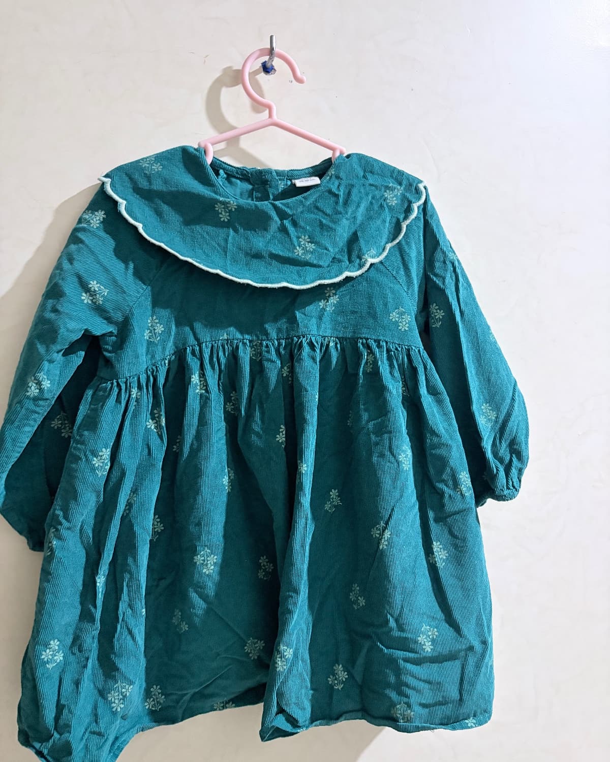 Robe velour verte